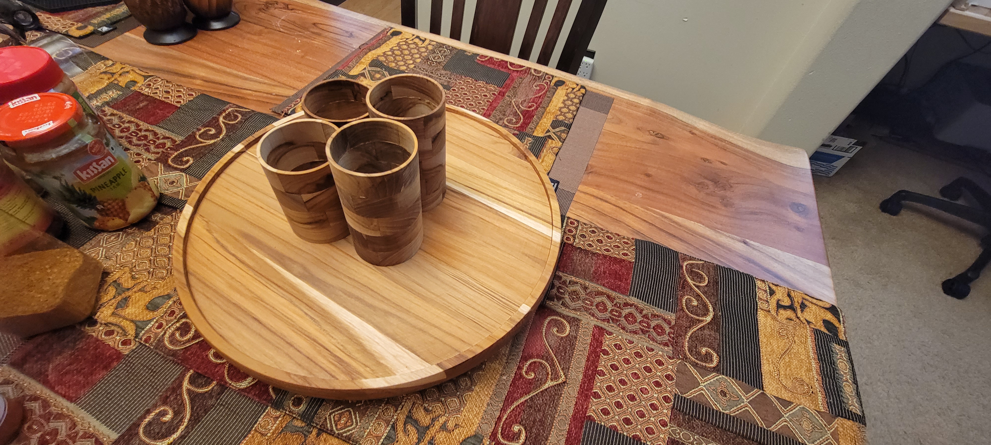 Handcrafted Wooden Lazy Susan