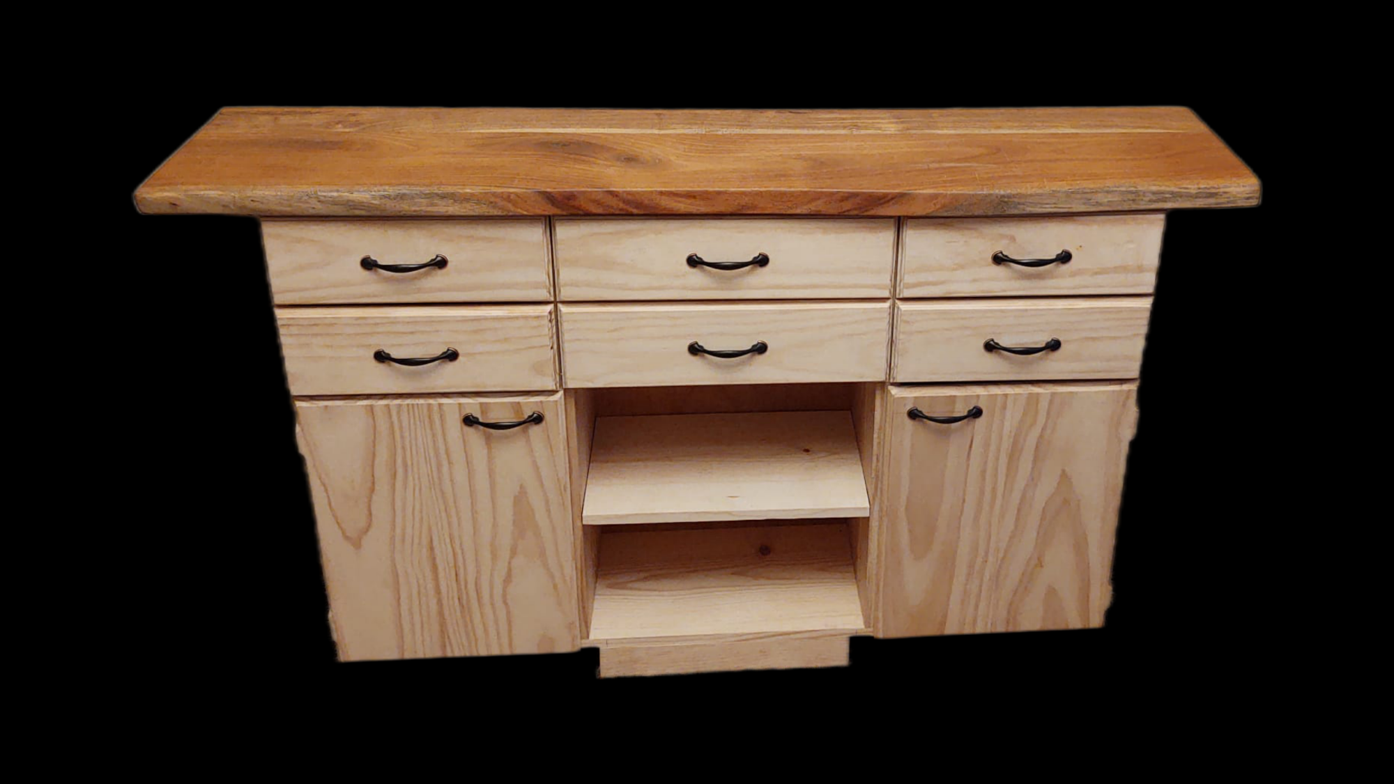 Handcrafted Wooden Storage Console Cabinet